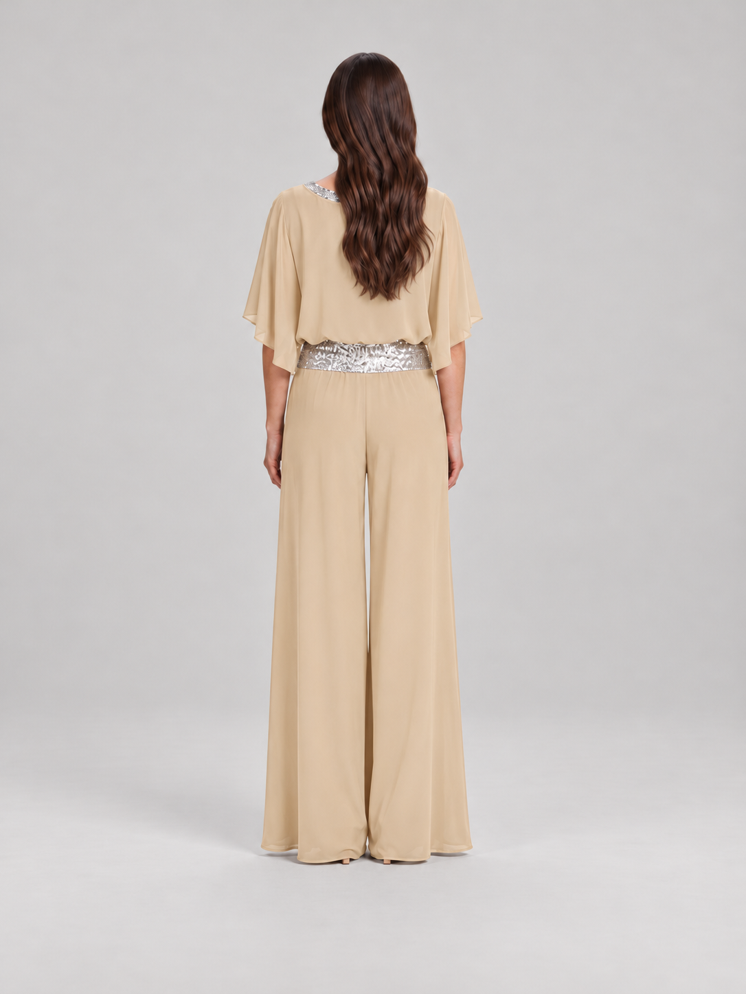 Elegante set met glinsterende kraag voor dames – Anke