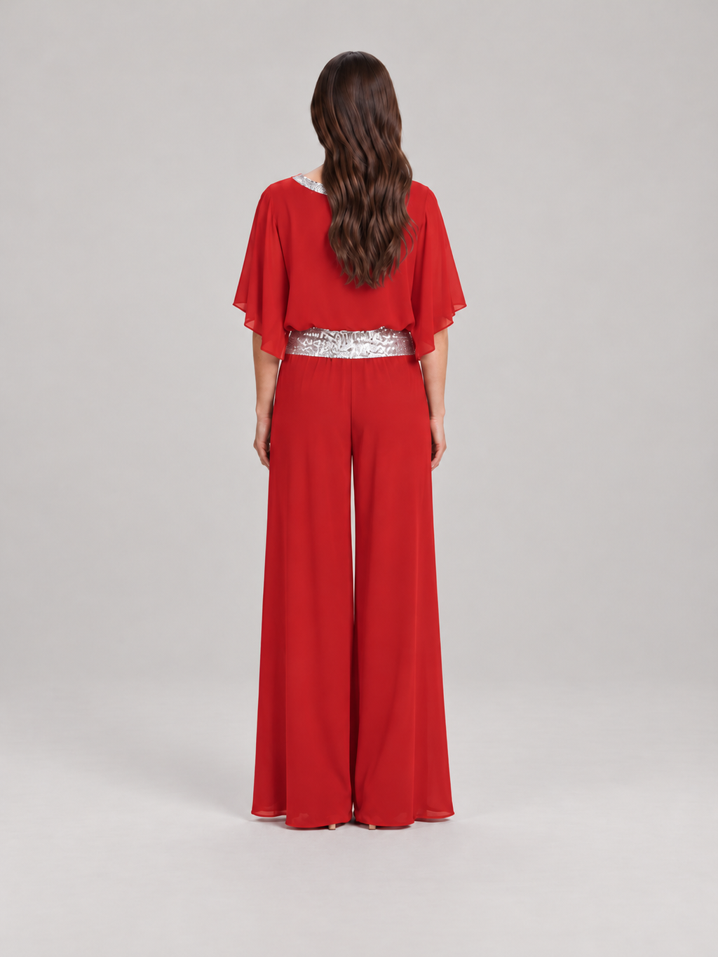Elegante set met glinsterende kraag voor dames – Anke