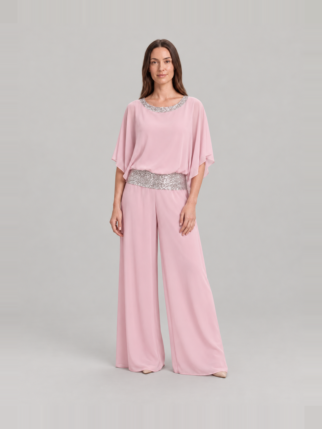 Elegante set met glinsterende kraag voor dames – Anke