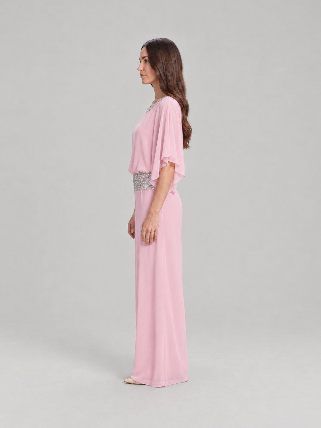 Elegante set met glinsterende kraag voor dames – Anke