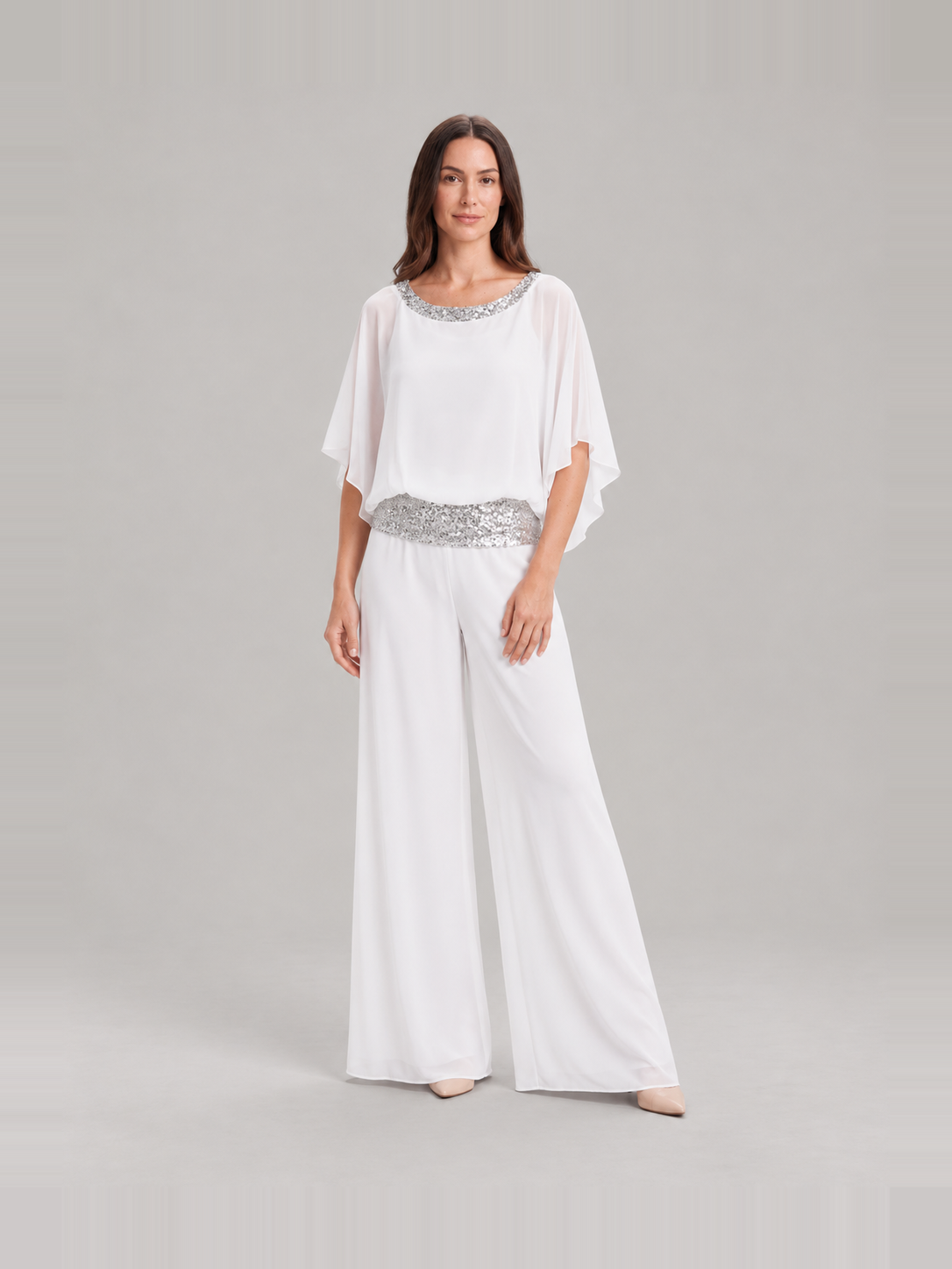 Elegante set met glinsterende kraag voor dames – Anke