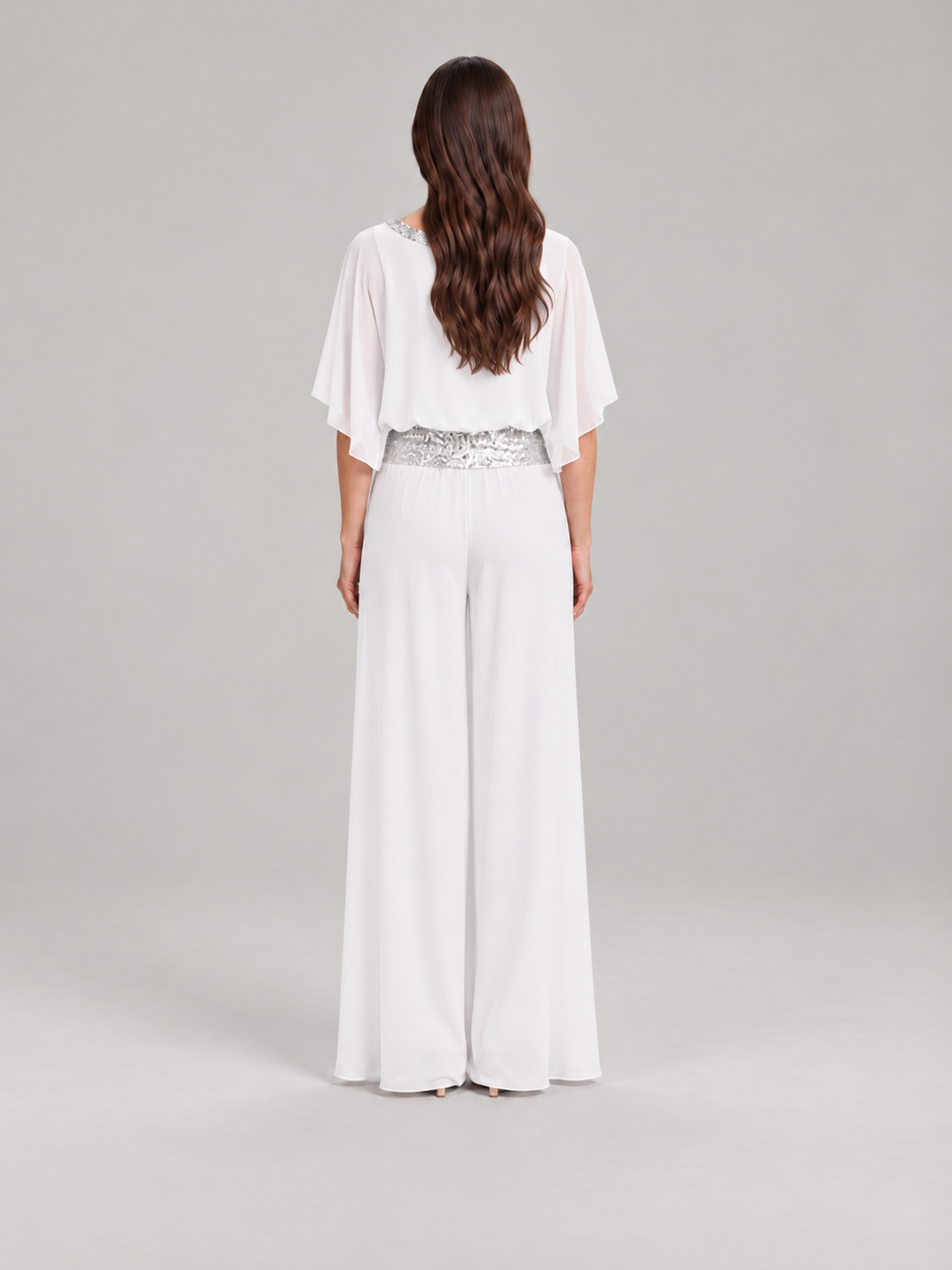 Elegante set met glinsterende kraag voor dames – Anke