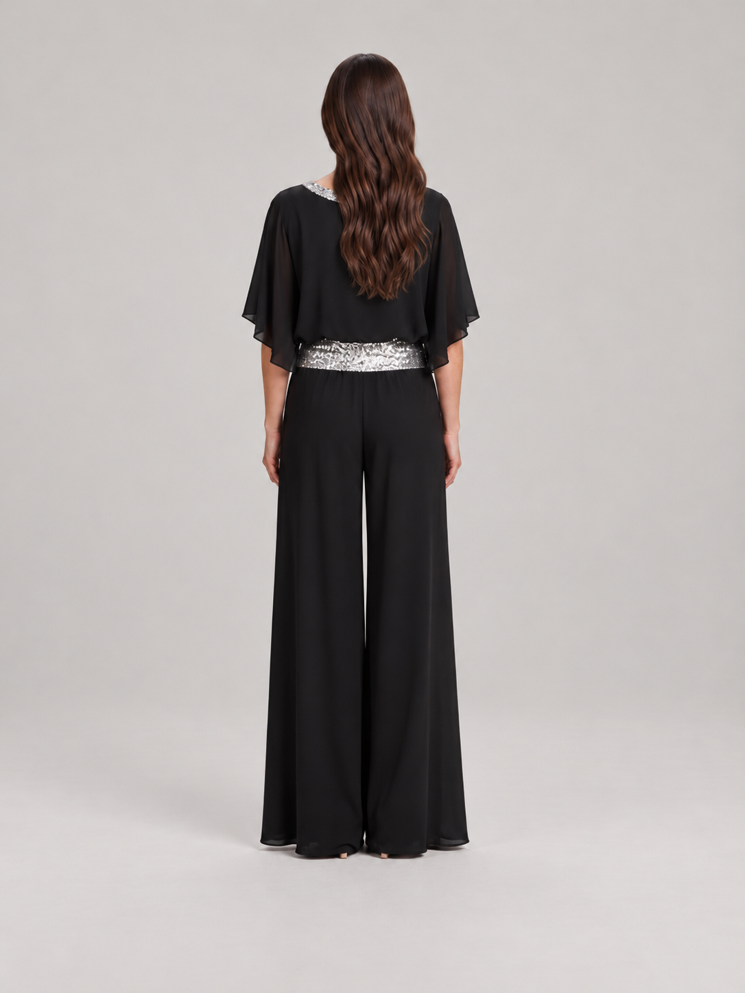 Elegante set met glinsterende kraag voor dames – Anke