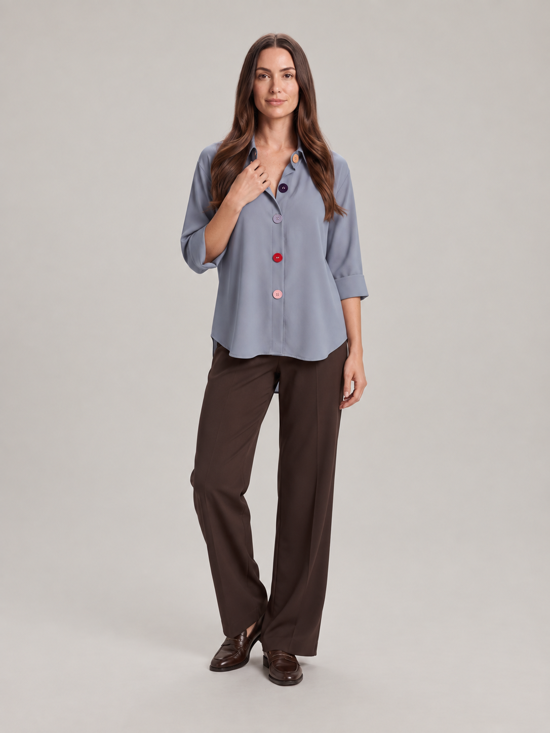 Beatrice Signature Button Blouse - Clara & Vivian