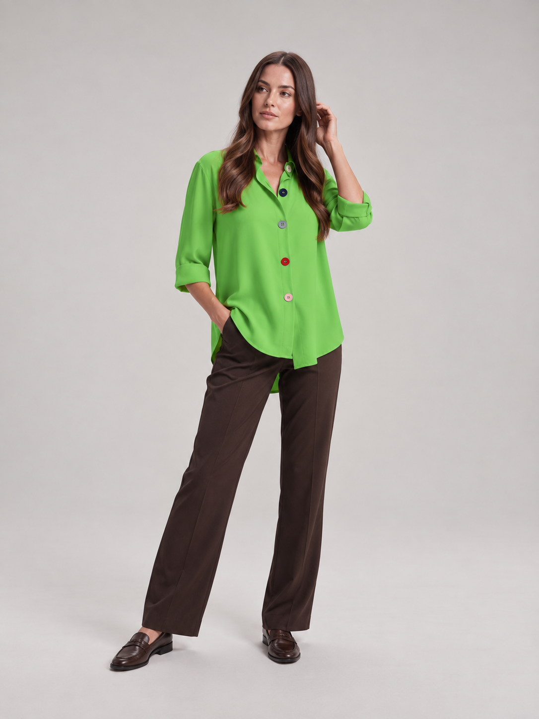 Beatrice Signature Button Blouse - Clara & Vivian