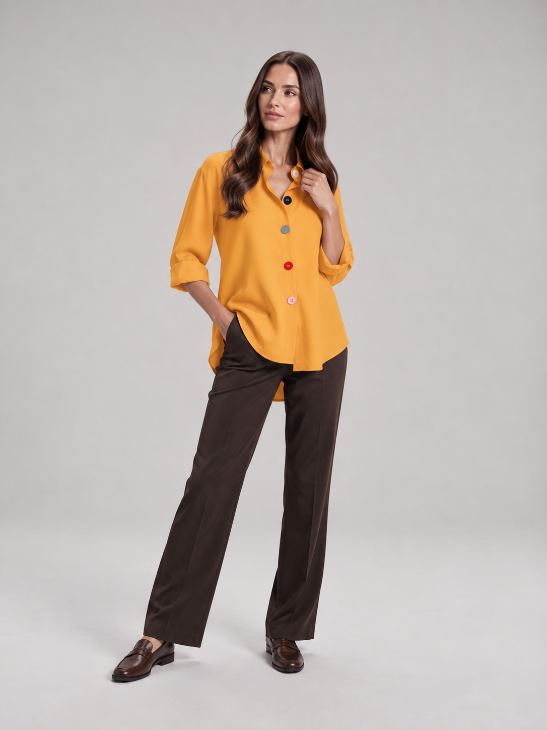 Beatrice Signature Button Blouse - Clara & Vivian