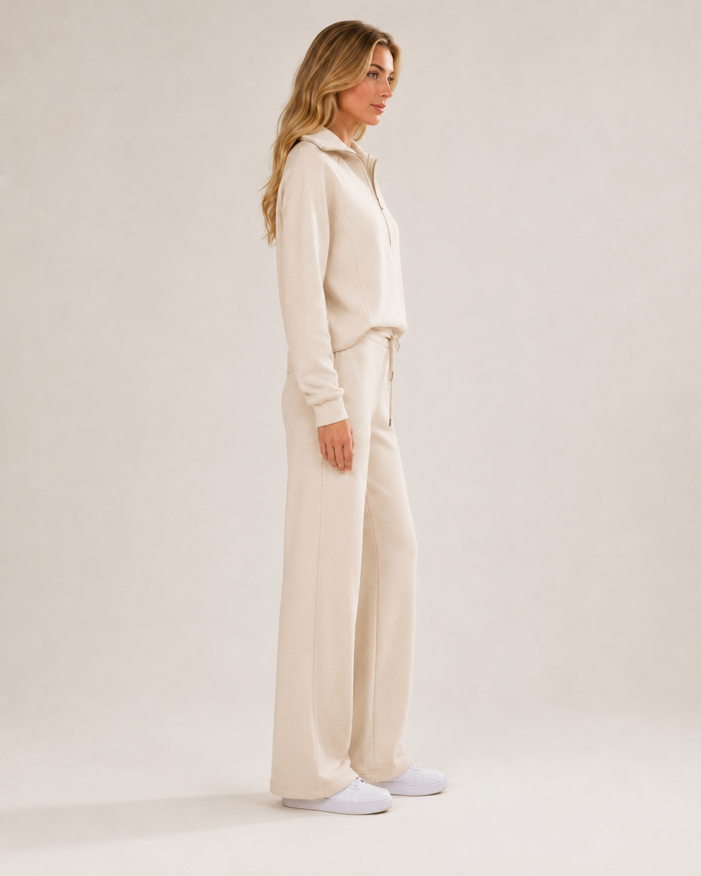 Tweedelige loungeset met ritskraag voor dames – Helina