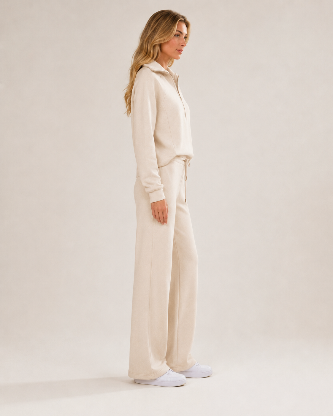 Tweedelige loungeset met ritskraag voor dames – Helina