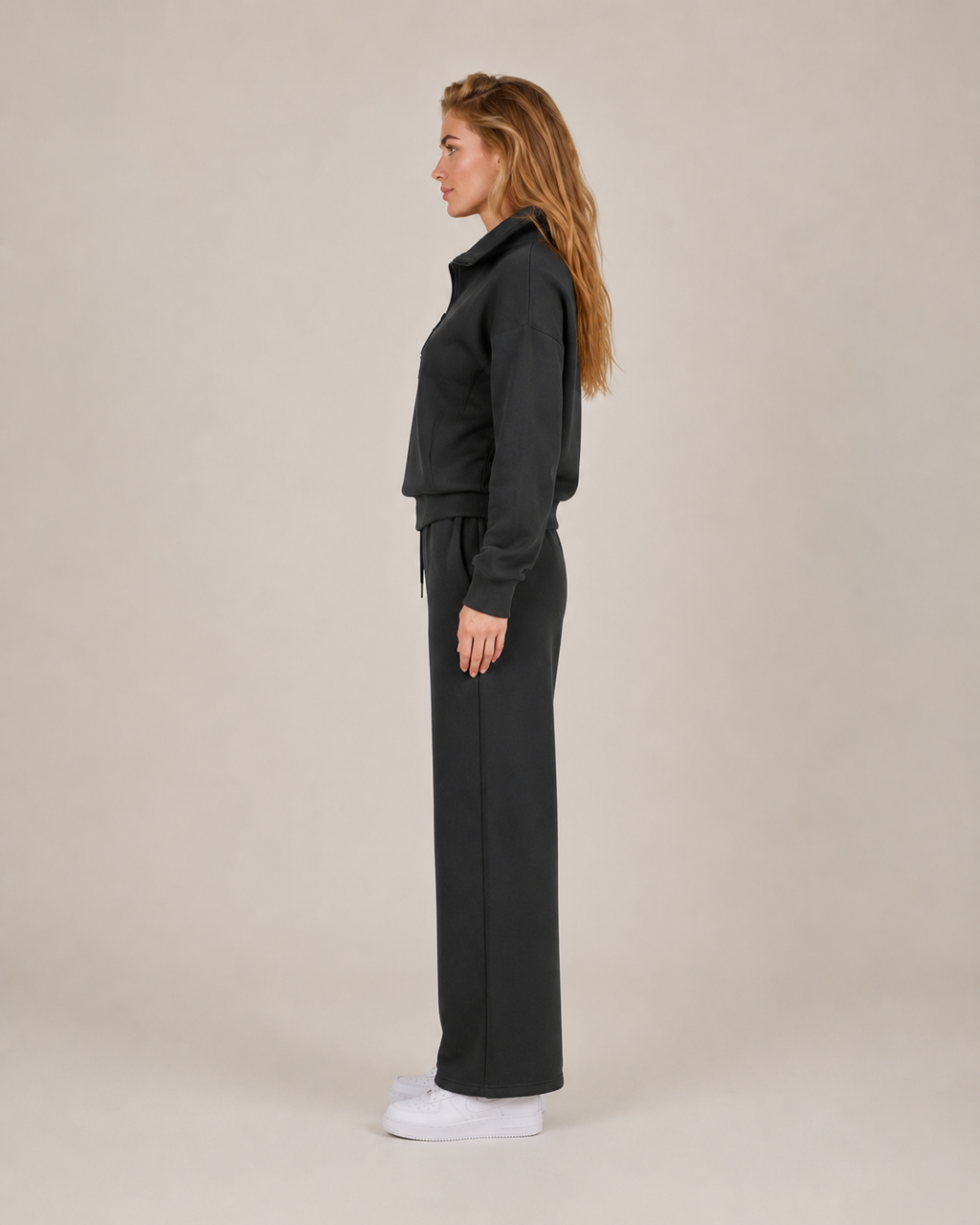 Tweedelige loungeset met ritskraag voor dames – Helina