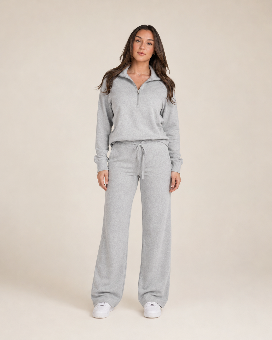 Tweedelige loungeset met ritskraag voor dames – Helina