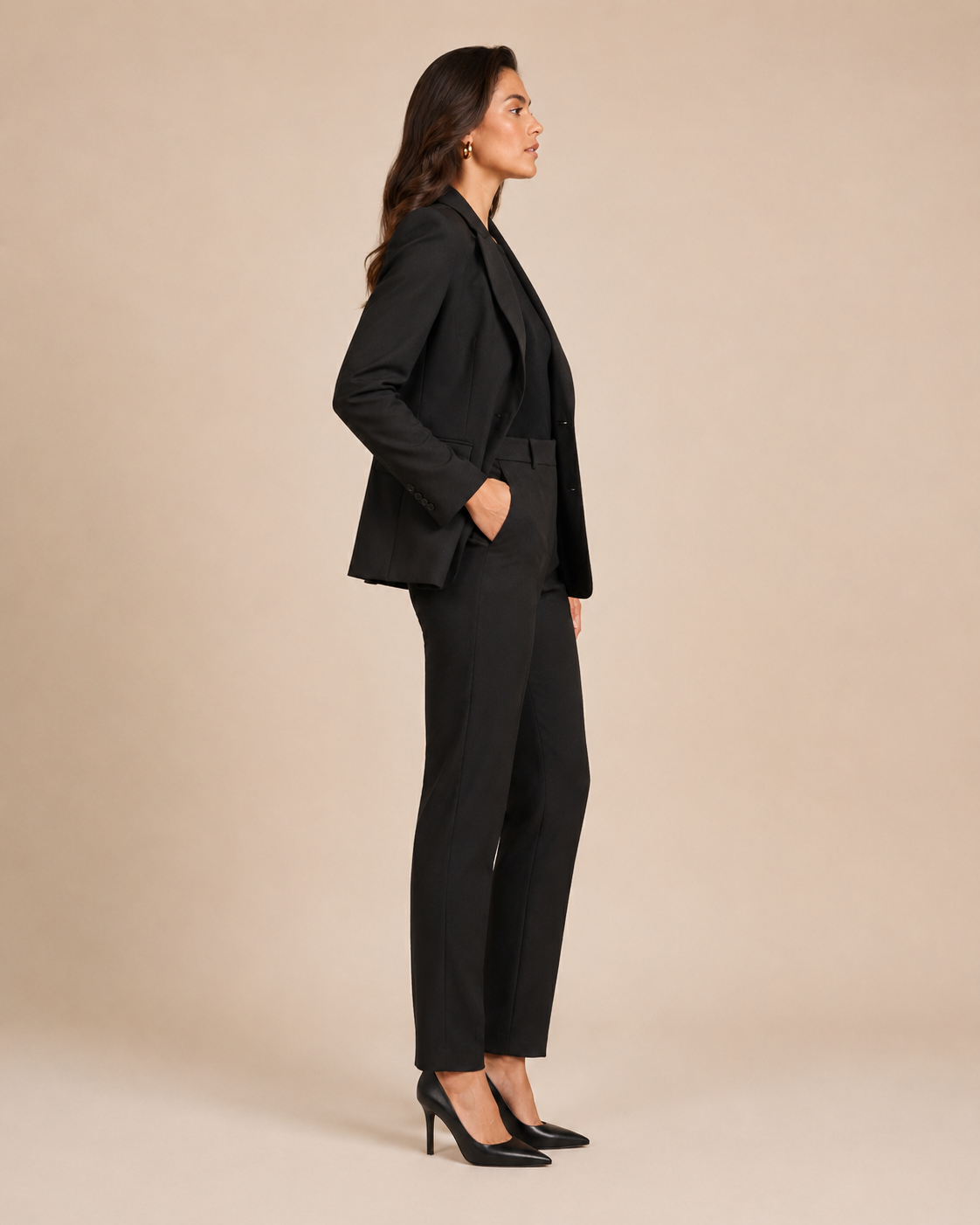 Tweedelig pak met getailleerde blazer voor dames – Nathalie