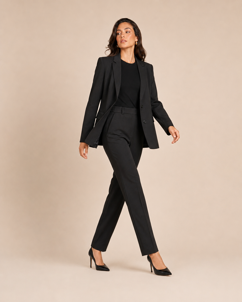 Tweedelig pak met getailleerde blazer voor dames – Nathalie