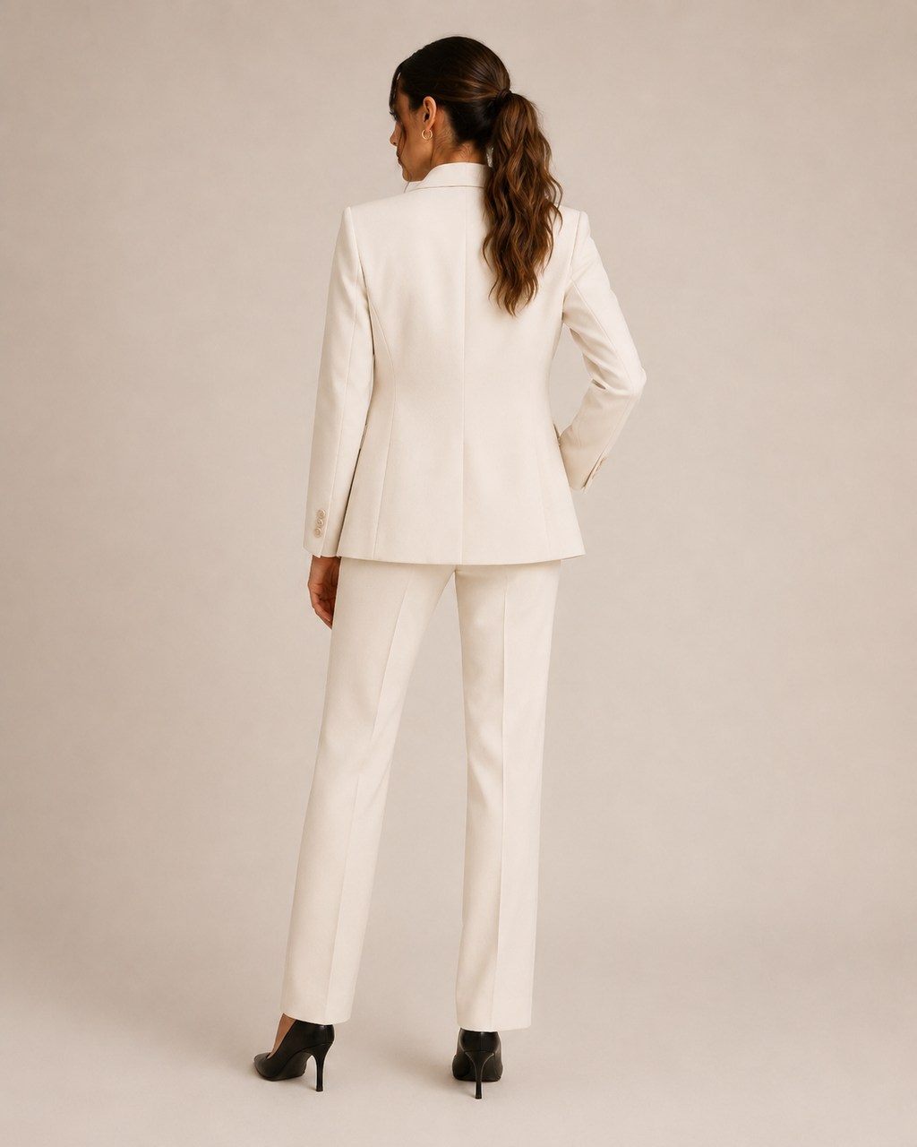 Tweedelig pak met getailleerde blazer voor dames – Nathalie