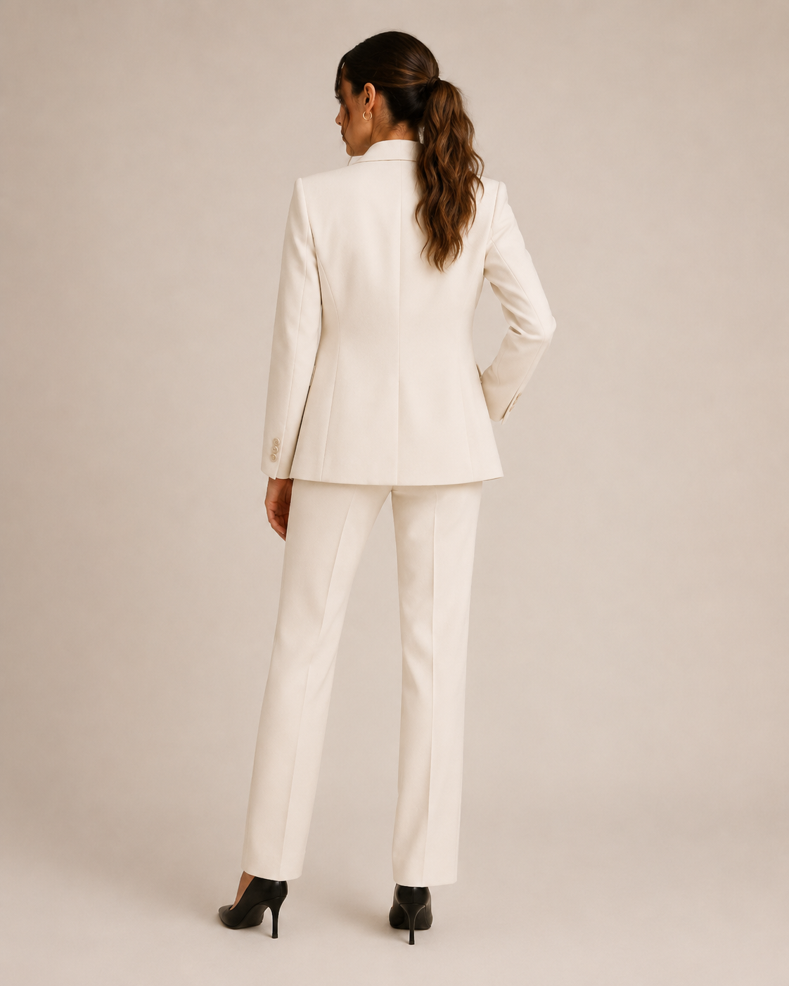 Tweedelig pak met getailleerde blazer voor dames – Nathalie