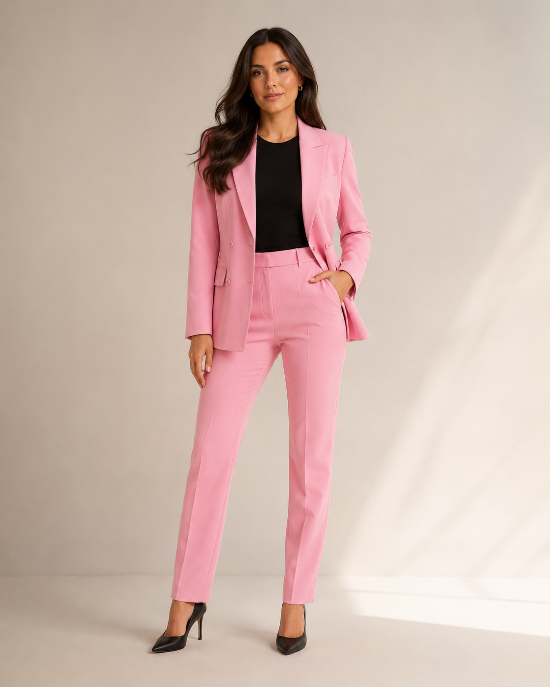 Tweedelig pak met getailleerde blazer voor dames – Nathalie