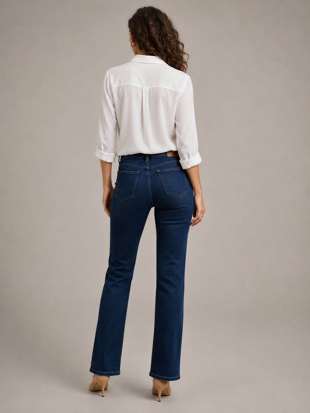 Sylvia Draped Roll-Tab Shirt - Clara & Vivian