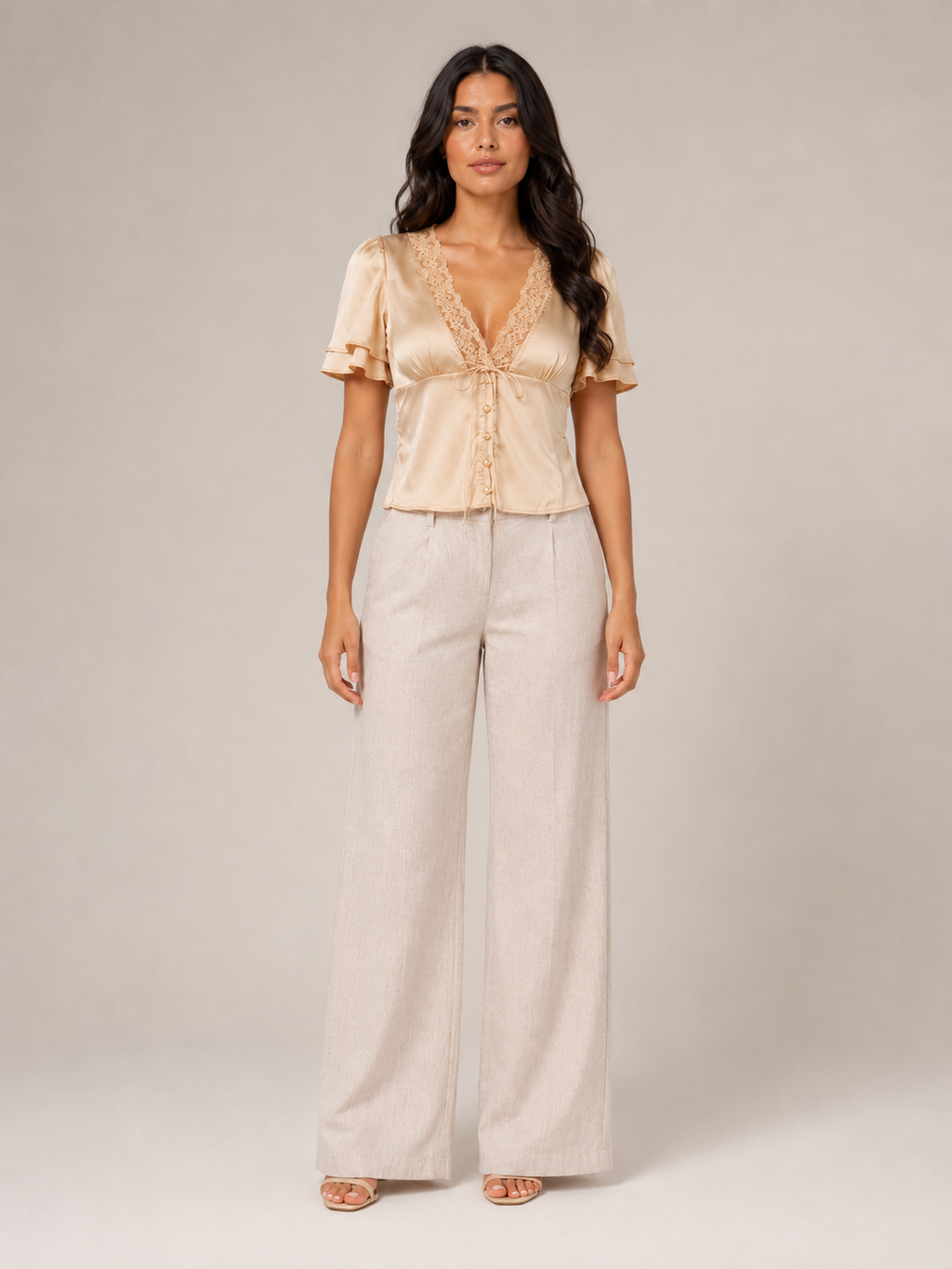 Juliet Flutter-Sleeve Blouse - Clara & Vivian