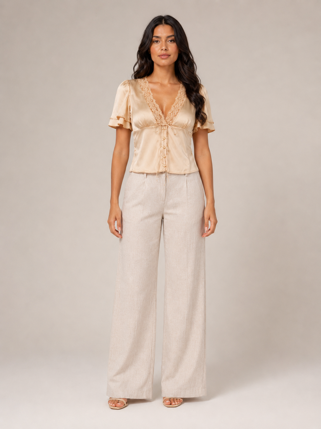 Juliet Flutter-Sleeve Blouse - Clara & Vivian