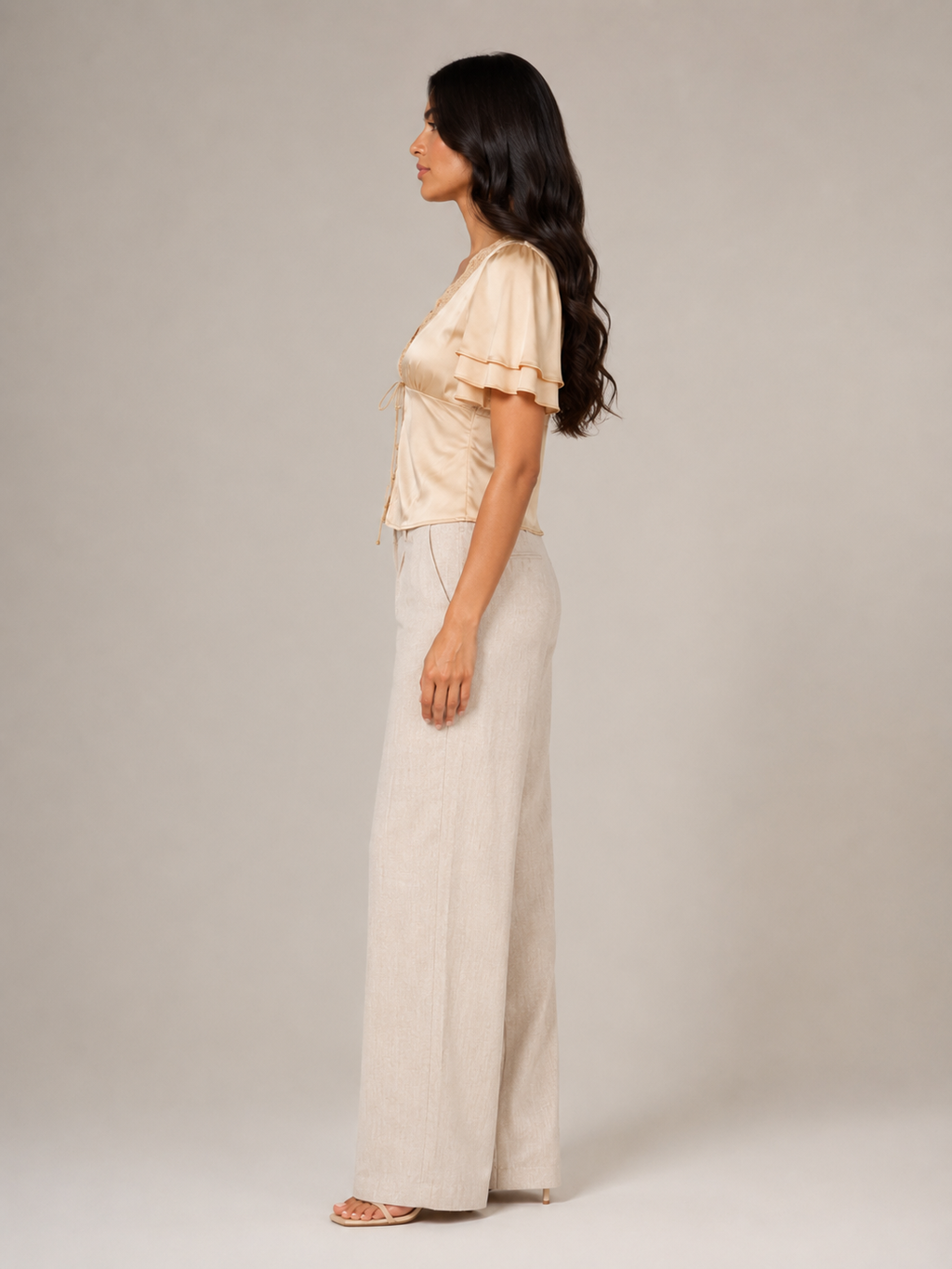 Juliet Flutter-Sleeve Blouse - Clara & Vivian