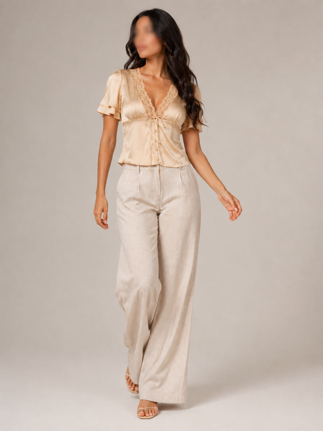 Juliet Flutter-Sleeve Blouse - Clara & Vivian