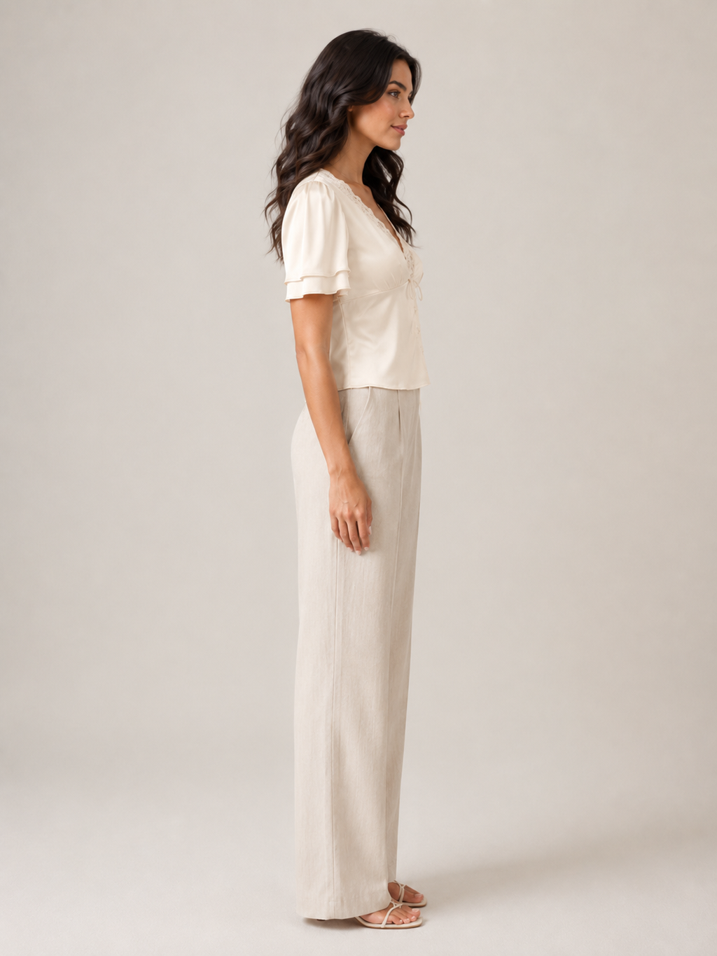 Juliet Flutter-Sleeve Blouse - Clara & Vivian