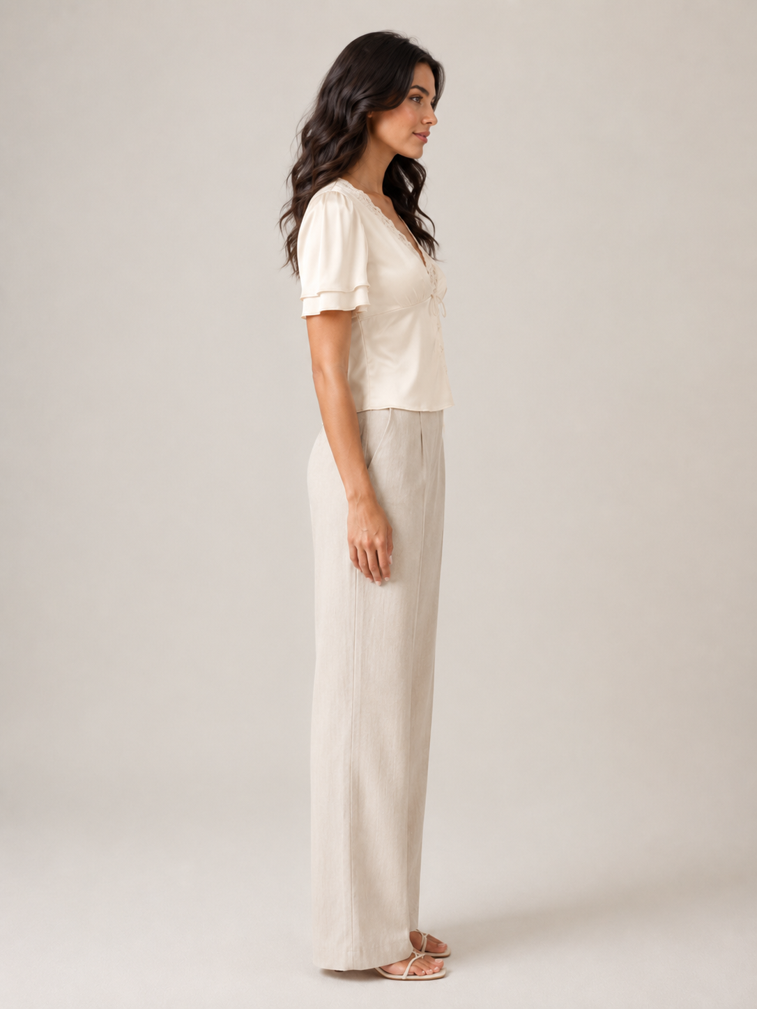Juliet Flutter-Sleeve Blouse - Clara & Vivian