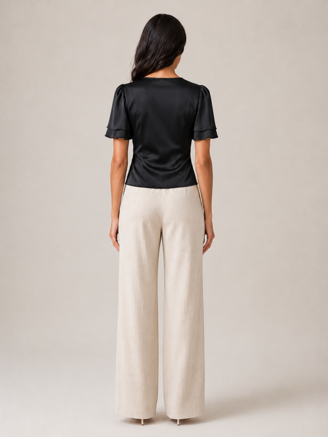 Juliet Flutter-Sleeve Blouse - Clara & Vivian