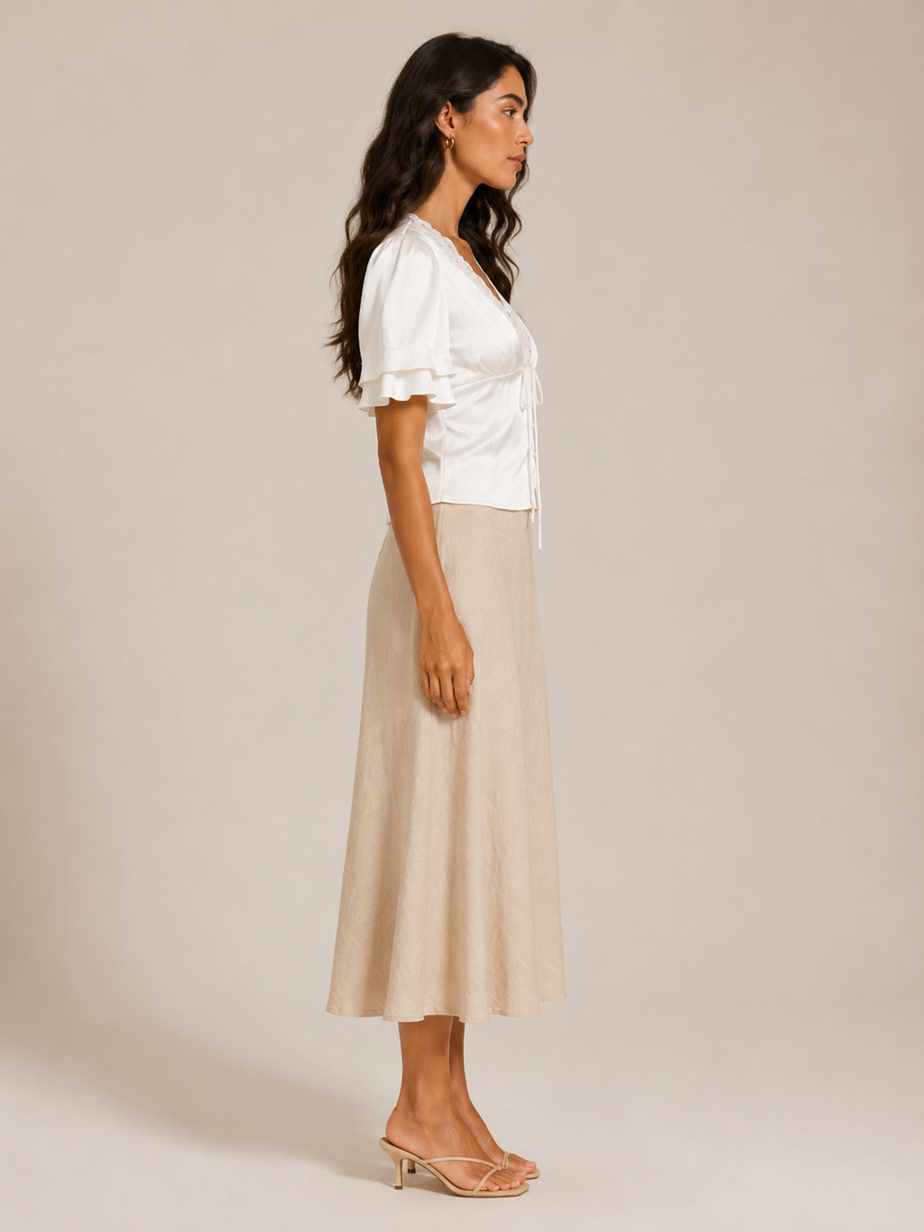 Juliet Flutter-Sleeve Blouse - Clara & Vivian
