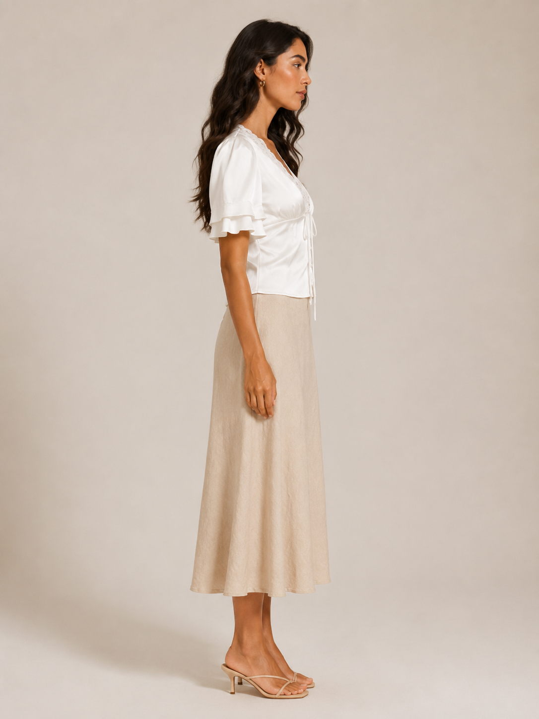 Juliet Flutter-Sleeve Blouse - Clara & Vivian
