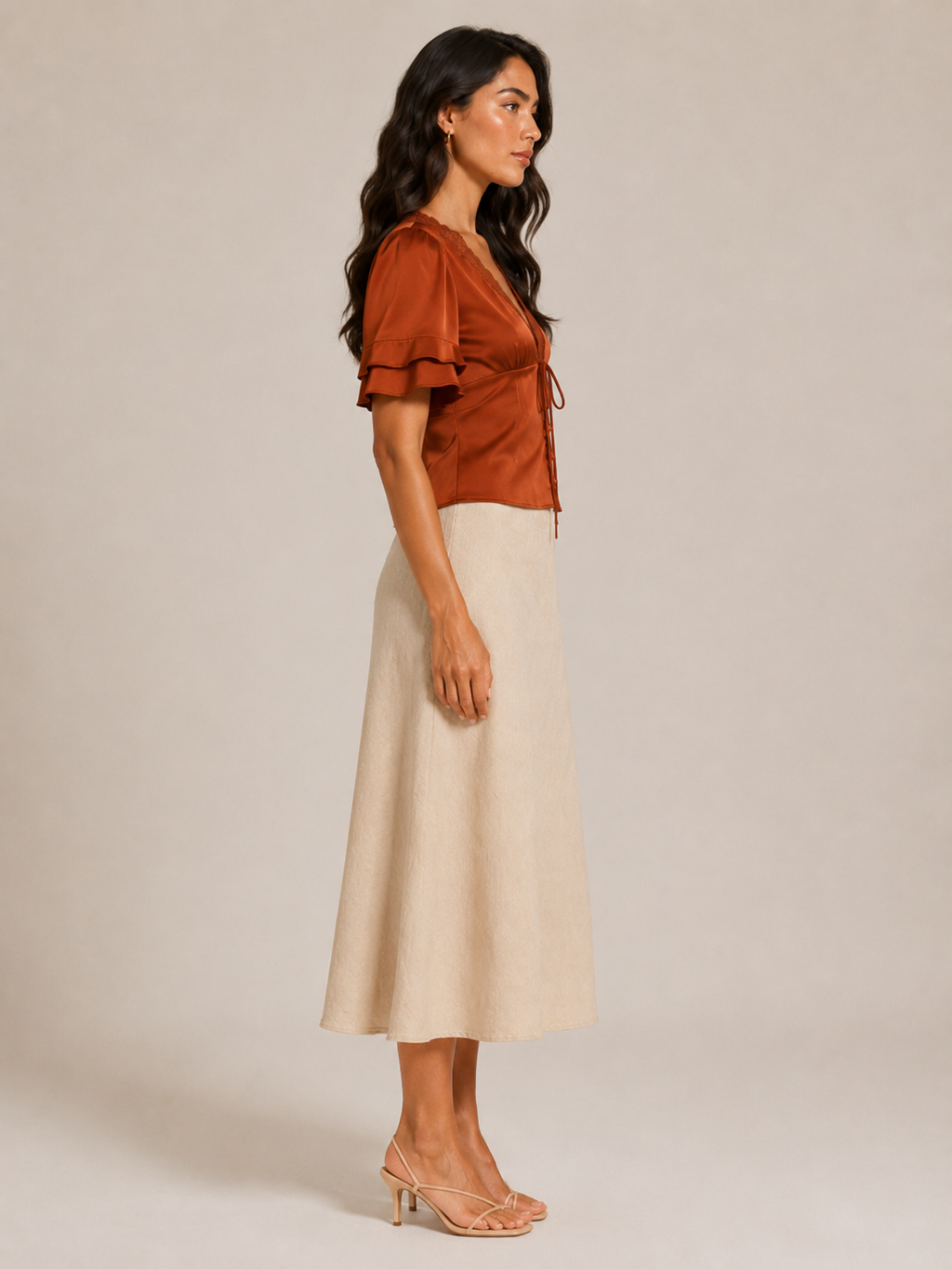 Juliet Flutter-Sleeve Blouse - Clara & Vivian