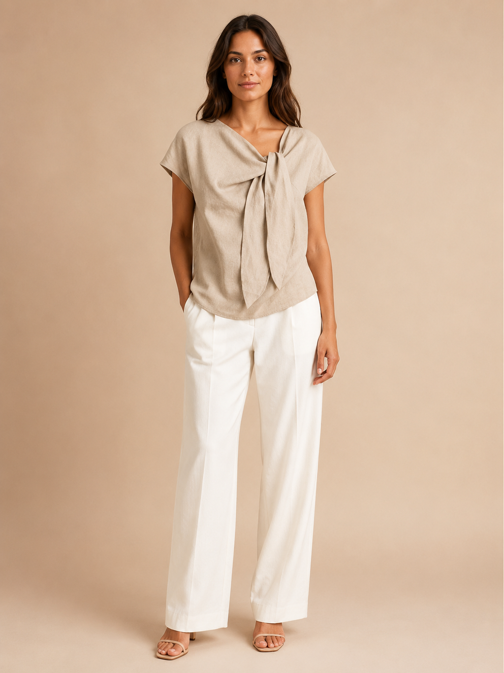 Lillian Knot-Neck Blouse - Clara & Vivian