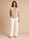 Lillian Knot-Neck Blouse - Clara & Vivian