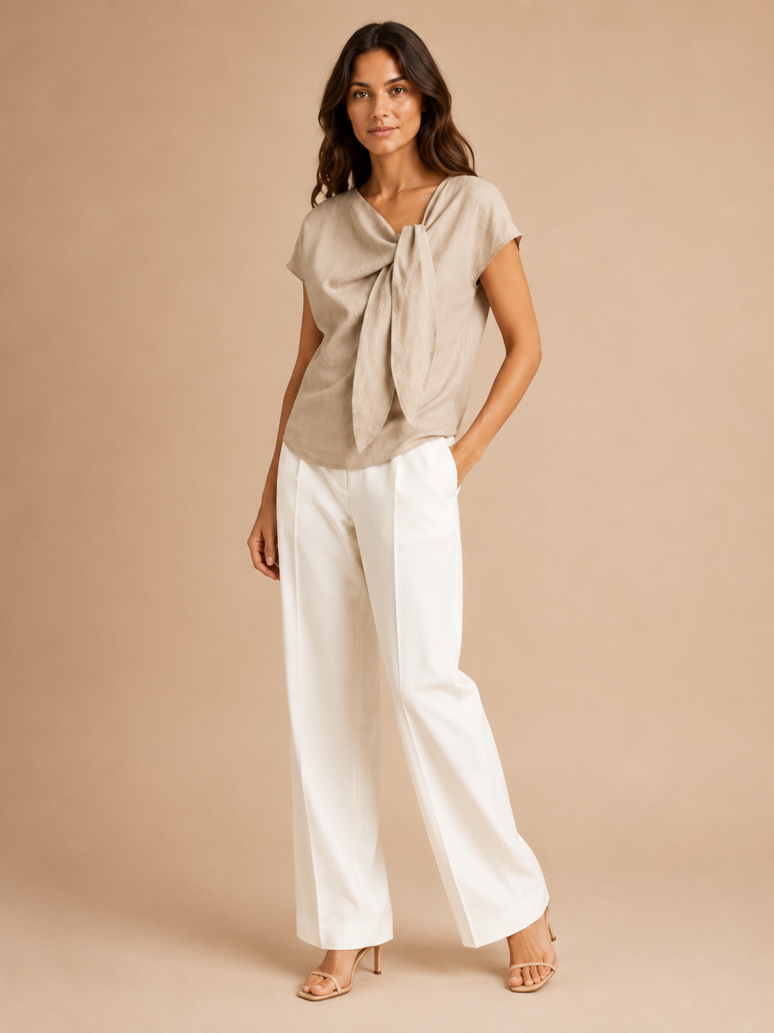 Lillian Knot-Neck Blouse - Clara & Vivian