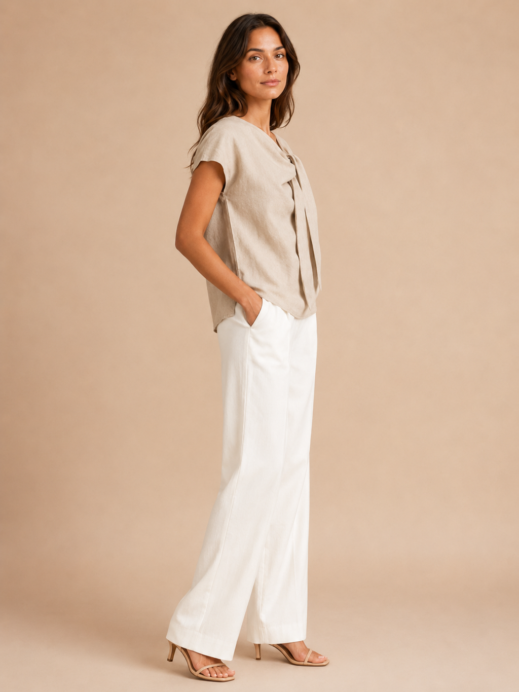 Lillian Knot-Neck Blouse - Clara & Vivian