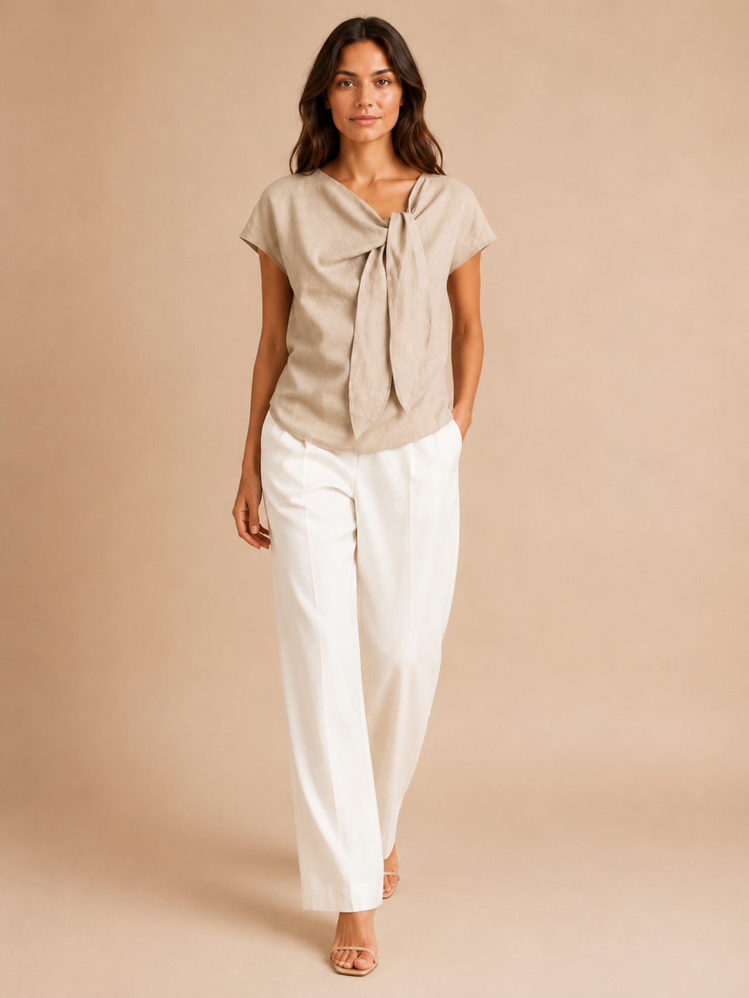 Lillian Knot-Neck Blouse - Clara & Vivian