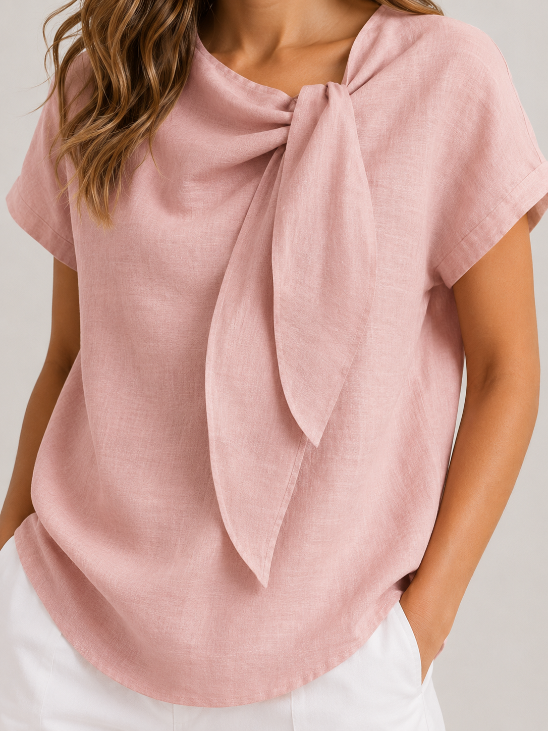 Lillian Knot-Neck Blouse - Clara & Vivian