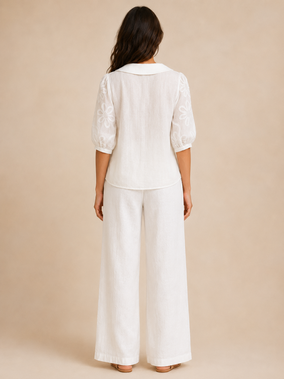 Evelyn Floral Embroidered Blouse - Clara & Vivian