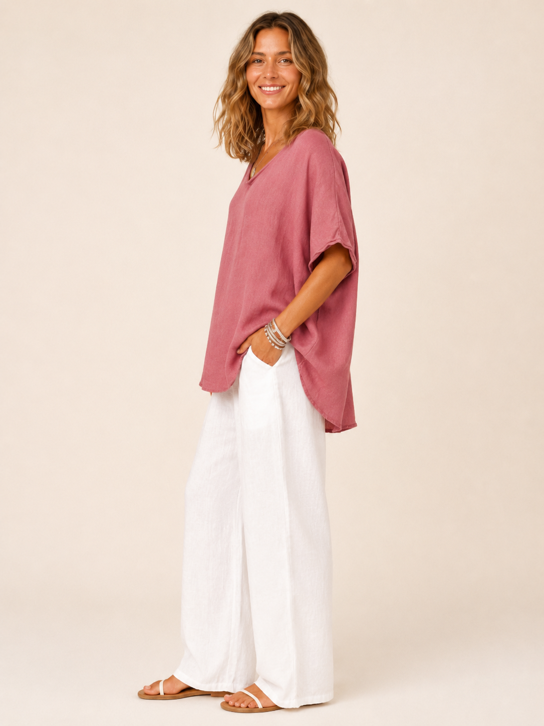 Helen Relaxed Dolman Top - Clara & Vivian
