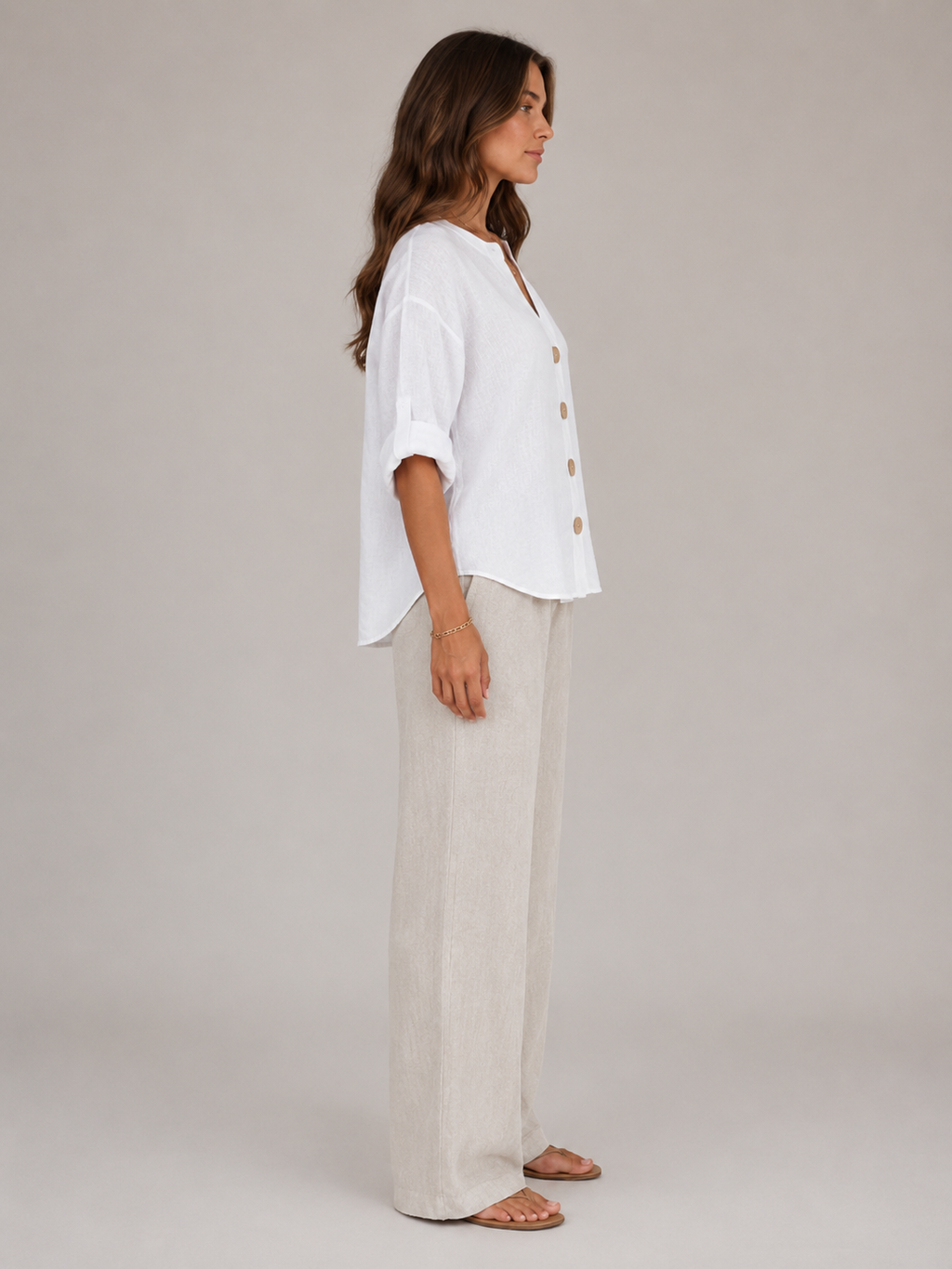 Harriet Statement-Button Blouse - Clara & Vivian