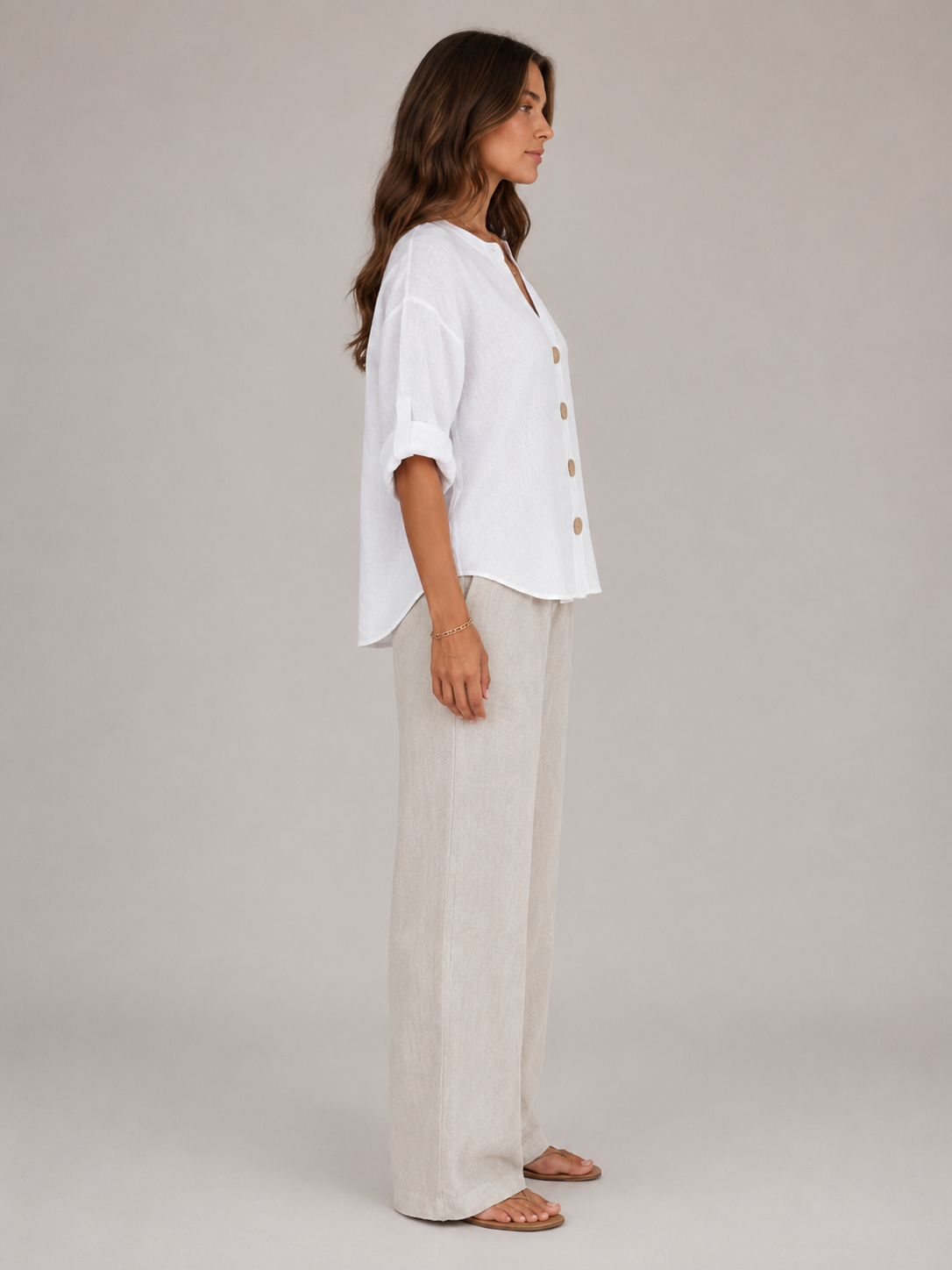 Harriet Statement-Button Blouse - Clara & Vivian
