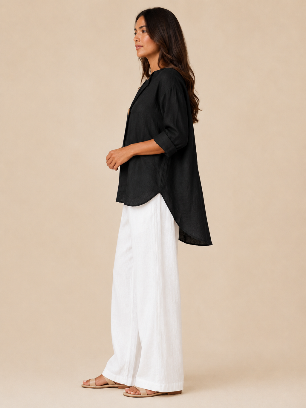 Rosemary Wooden-Button Tunic - Clara & Vivian