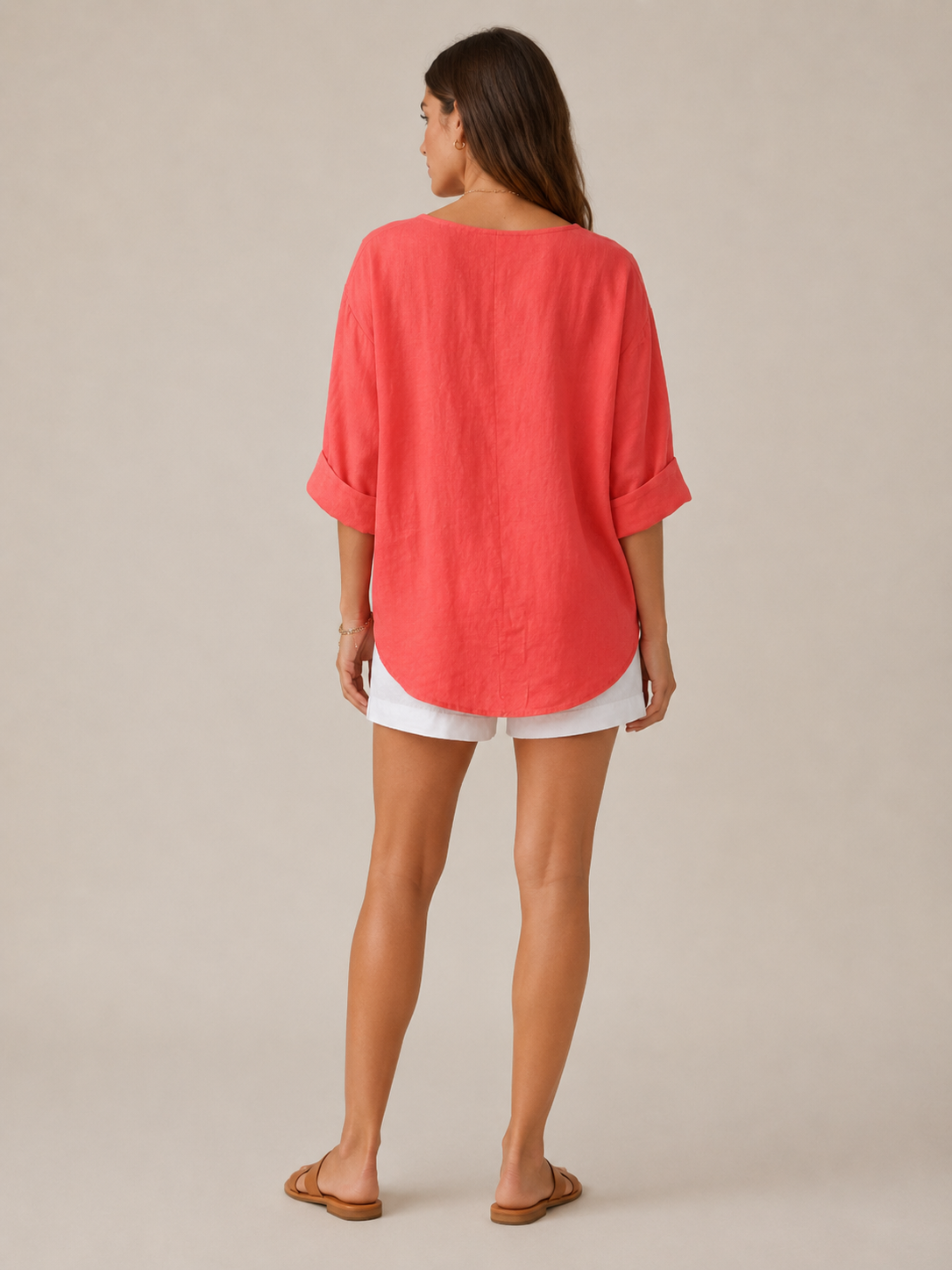 Rosemary Wooden-Button Tunic - Clara & Vivian