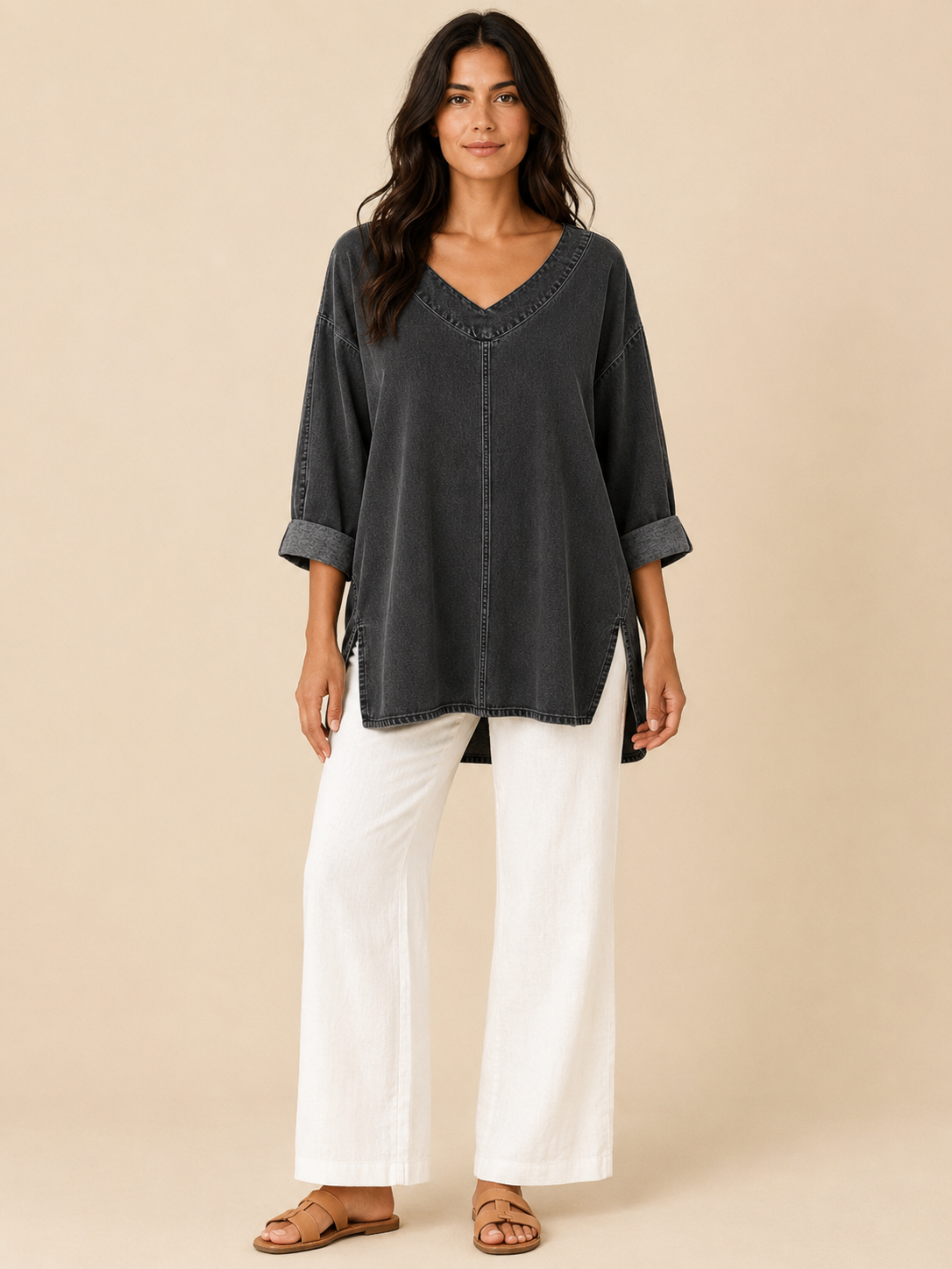 Frances Weekend Denim Tunic - Clara & Vivian