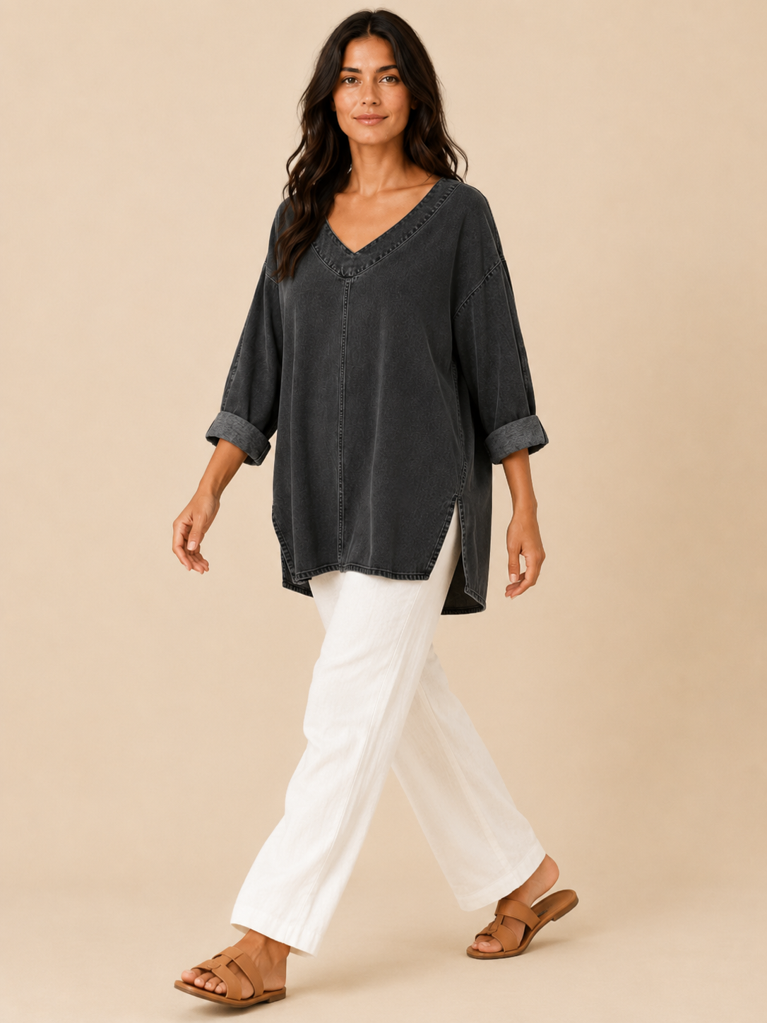 Frances Weekend Denim Tunic - Clara & Vivian
