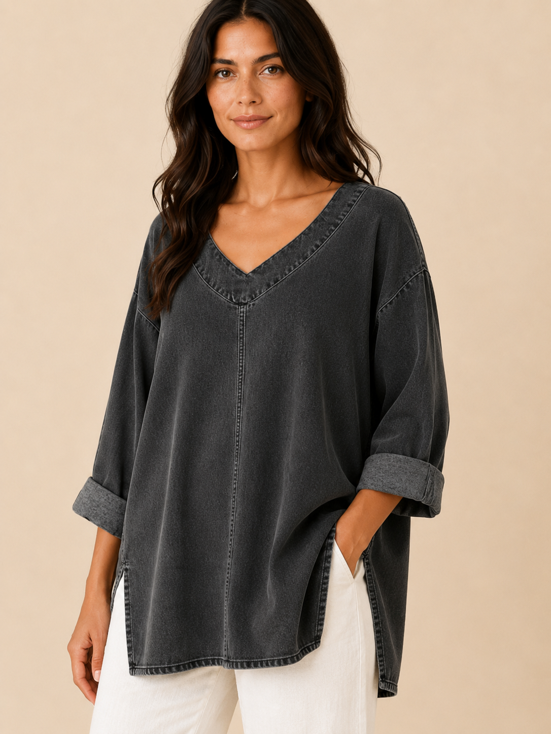 Frances Weekend Denim Tunic - Clara & Vivian