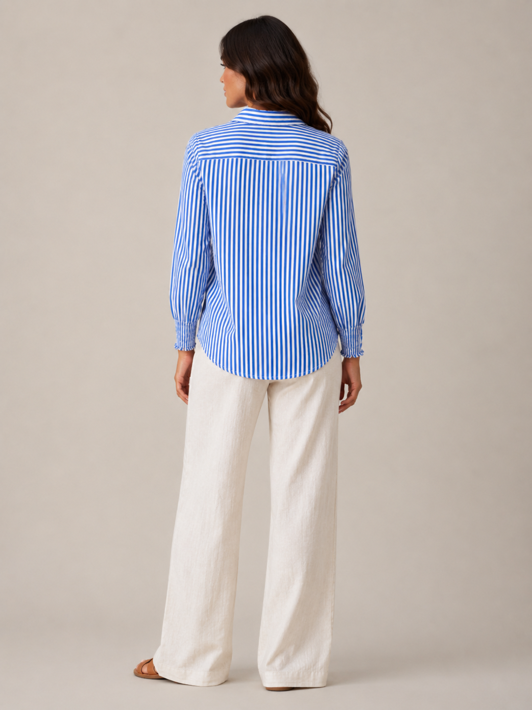 Catherine Timeless Stripe Shirt - Clara & Vivian