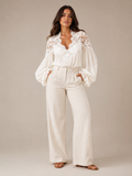 Rosalind Lace-Yoke Blouse - Clara & Vivian