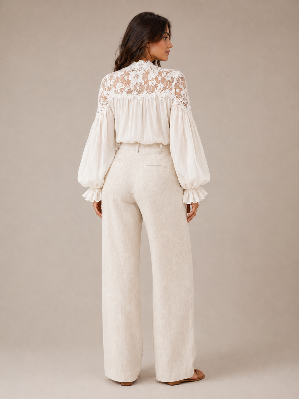 Rosalind Lace-Yoke Blouse - Clara & Vivian
