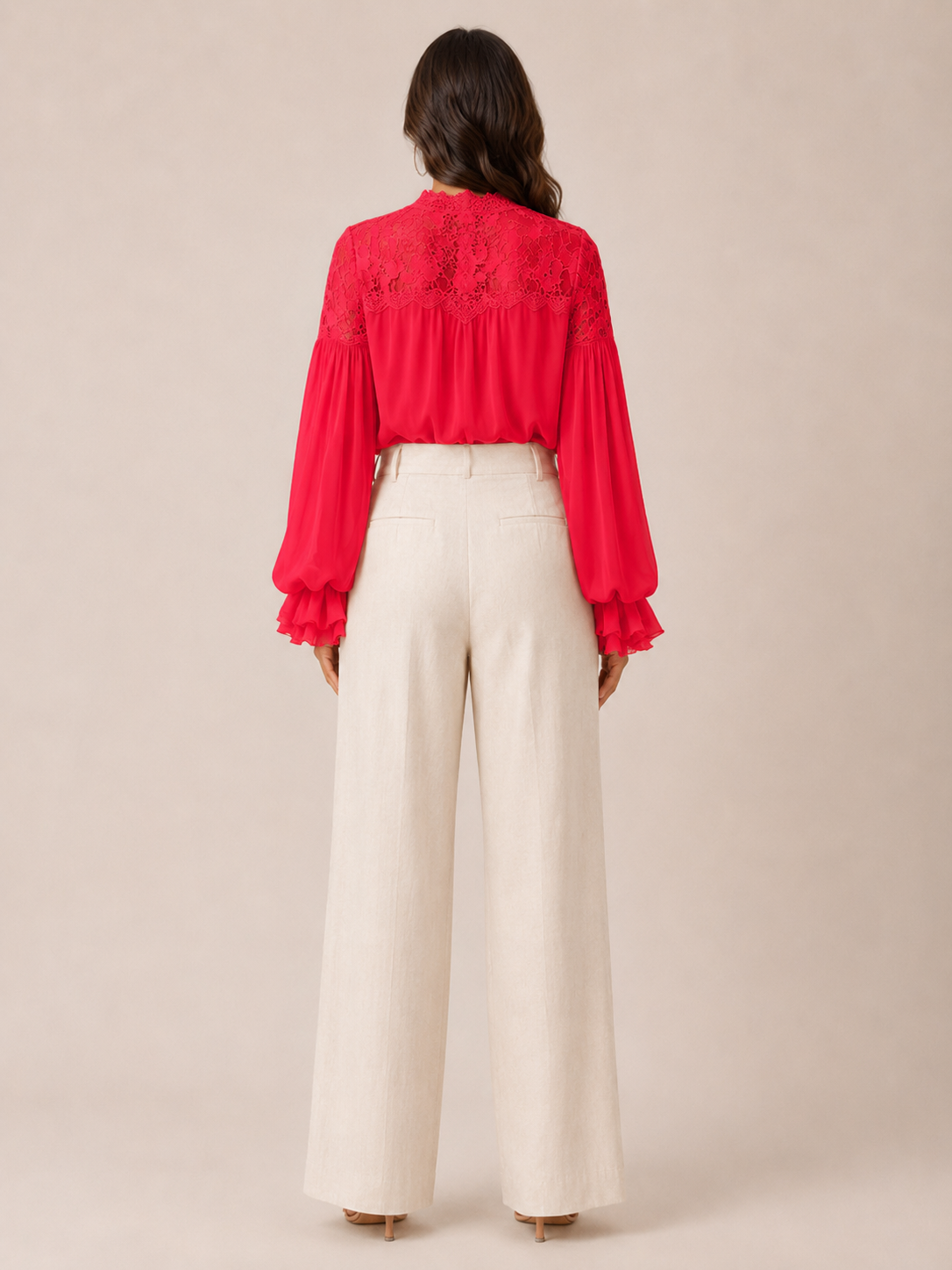 Rosalind Lace-Yoke Blouse - Clara & Vivian