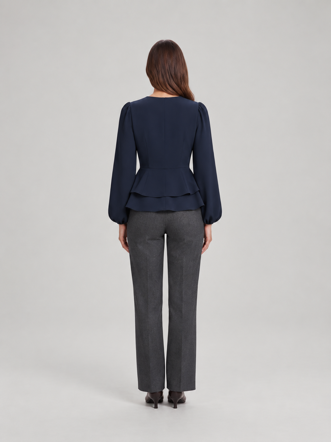 Elizabeth Wrap Peplum Blouse - Clara & Vivian